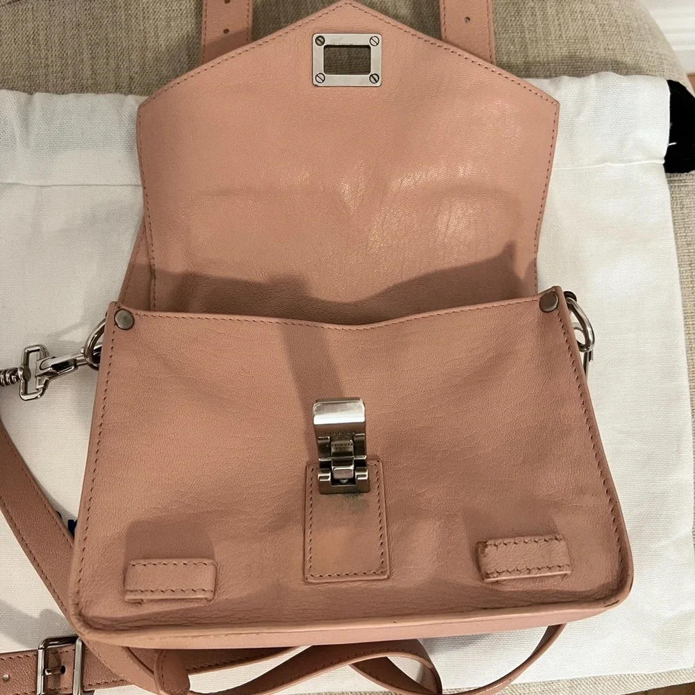 Proenza Schouler PS1 Pink mini crossbody bag with silver hardware - Picture 5 of 12
